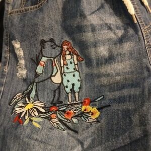 Embroidered Blue Jeans